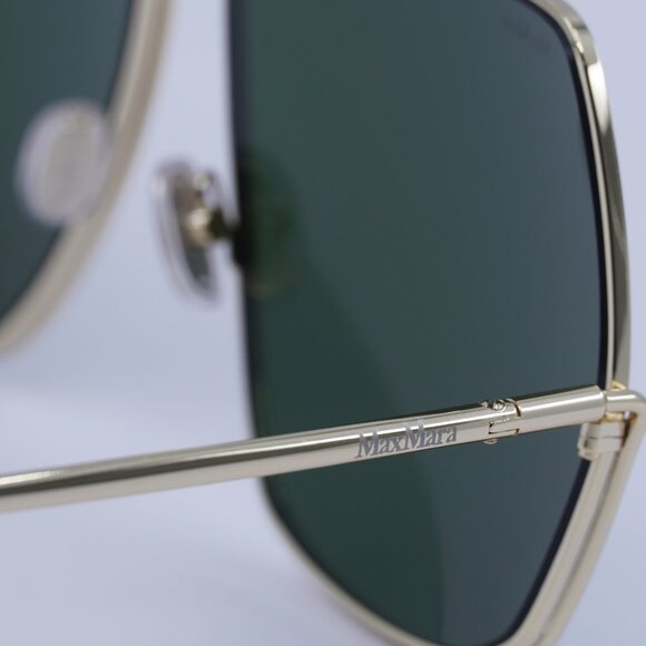 MaxMara ELSA MM0006 08A Sunglasses Gunmetal Geometric Frame, Smoke Lenses - Picture 8 of 13